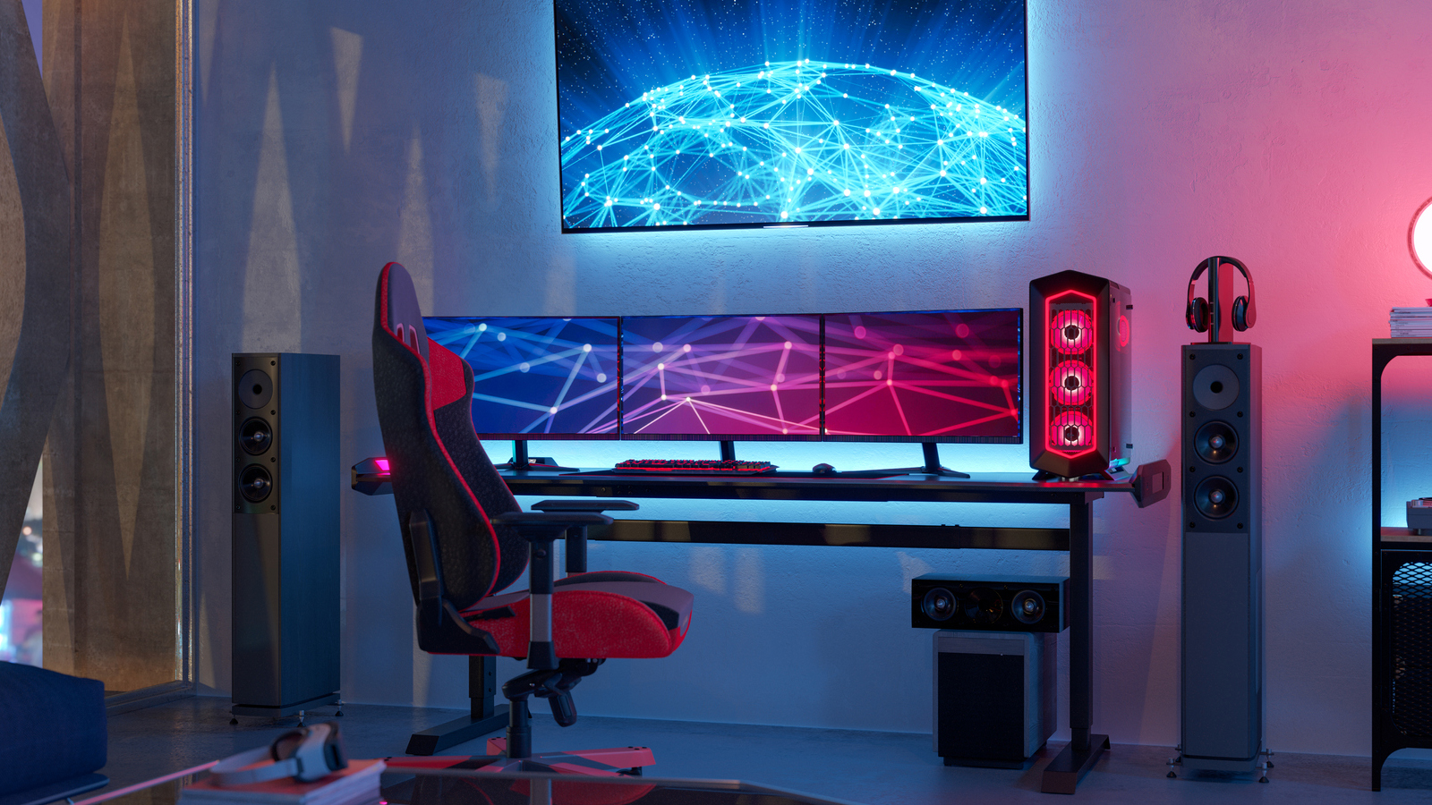 PC gaming setup